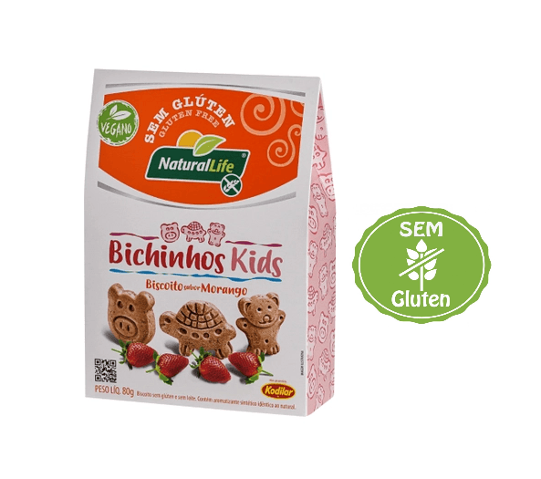 imagem de Biscoito Natural Life Kids Morango s/ Glúten 80g