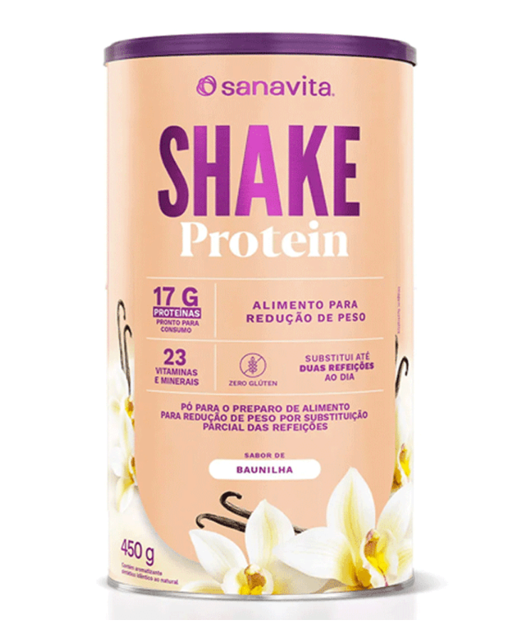 imagem de Shake Protein Sanavita Baunilha 450g