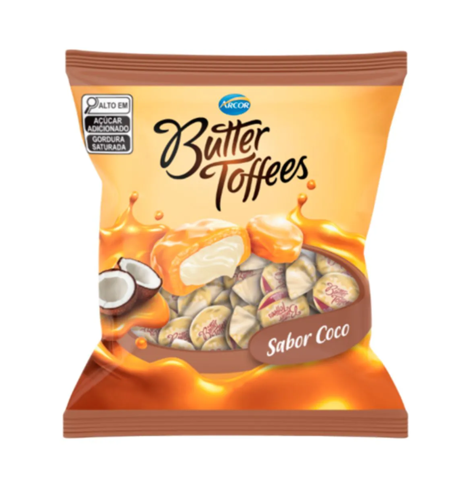 imagem de Bala Arcor Butter Toffees Coco 90g
