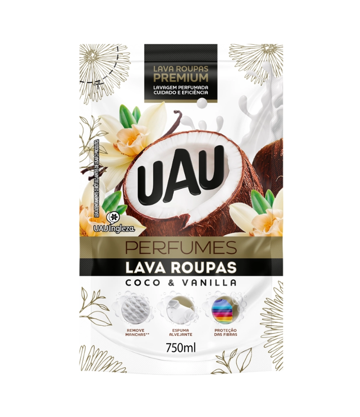 imagem de Lava Roupas Uau Coco e Vanilla 750ml