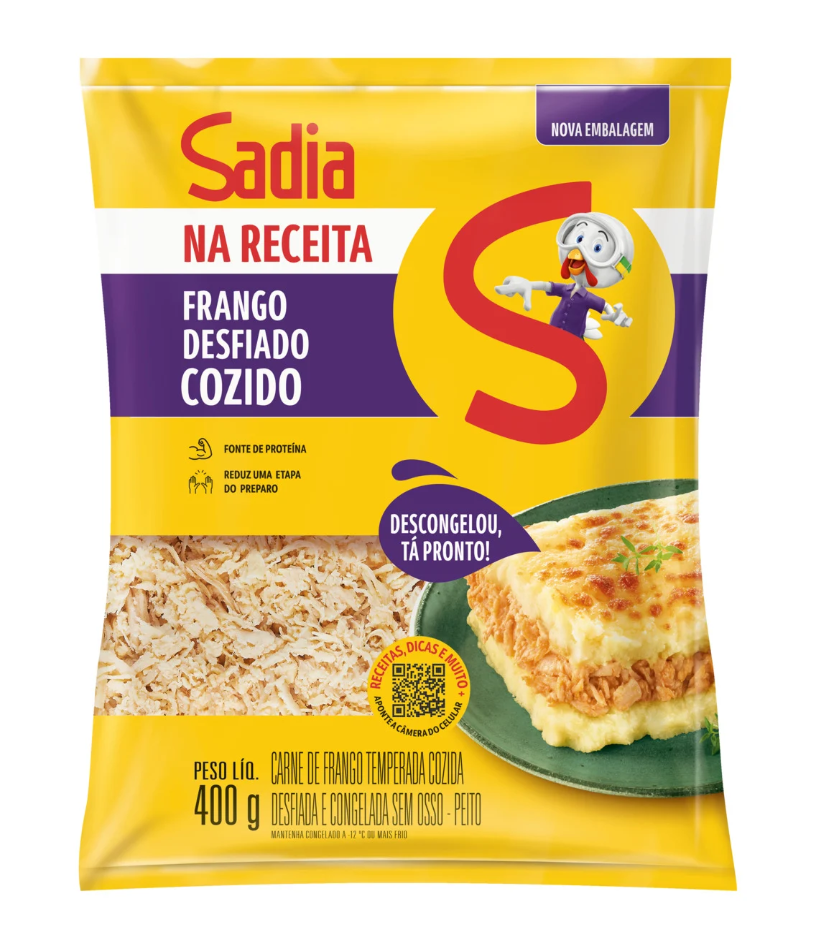 imagem de Peito de Frango Sadia Temperado Desfiado Cozido 400g