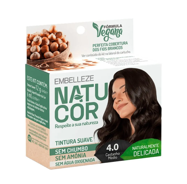 imagem de Tintura Natucor  4.0 Castanho Médio