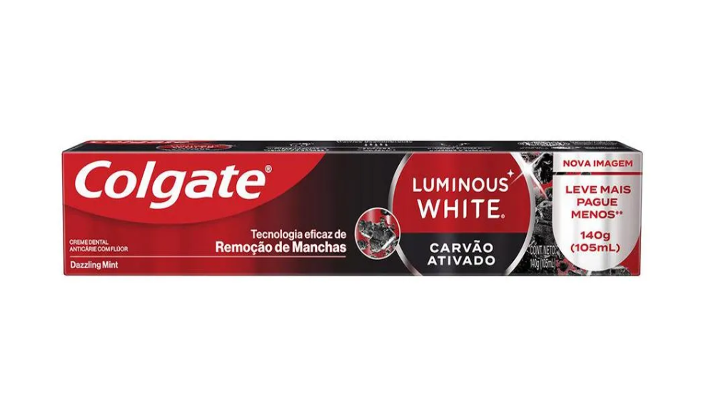 imagem de Creme Dental Colgate Luminous White Carvão Ativado 140g