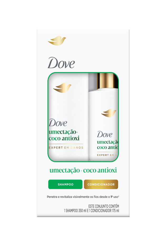 imagem de Kit Dove Shampoo 350ml + Condicionador 175ml Umectação + Coco Antioxi