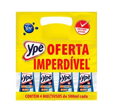 imagem de Kit Ypê Multiuso 4unid de Desengordurante 500ml