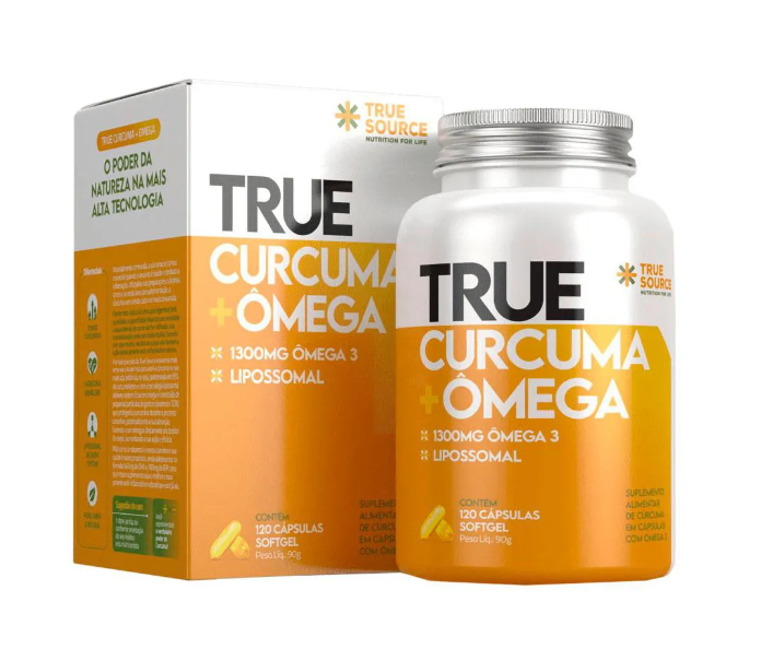 imagem de Suplemento True Curcuma + Ômega Lipossomal 120 cápsulas