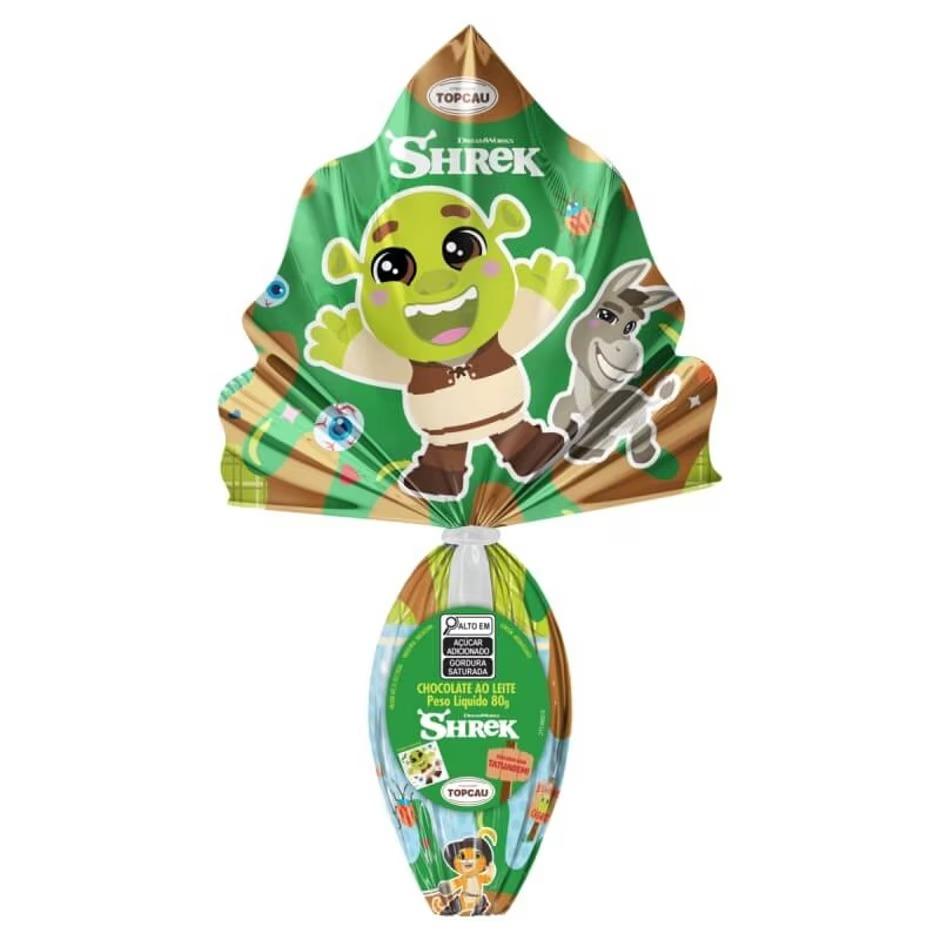 imagem de Ovo Páscoa Topcau Shrek Chocolate ao Leite 80g