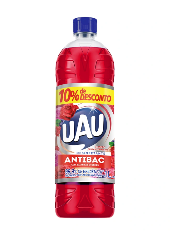 imagem de Desinfetante Uau Flores e Frutas Vermelhas Antibac 1L
