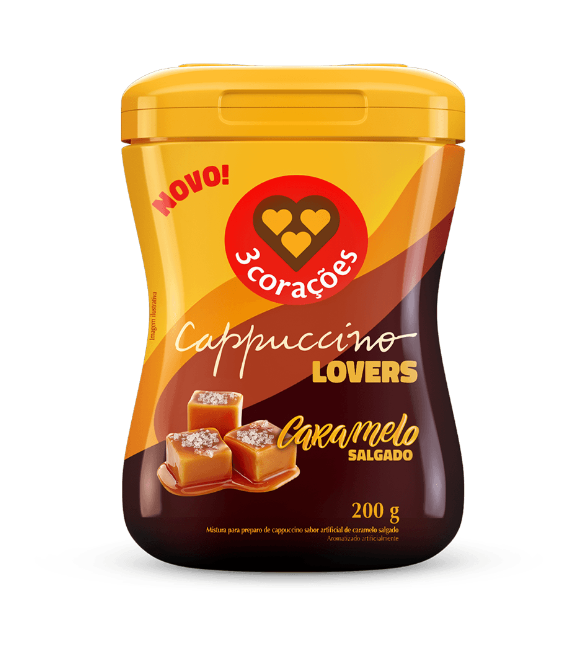imagem de Cappuccino 3 Corações Caramelo 200g