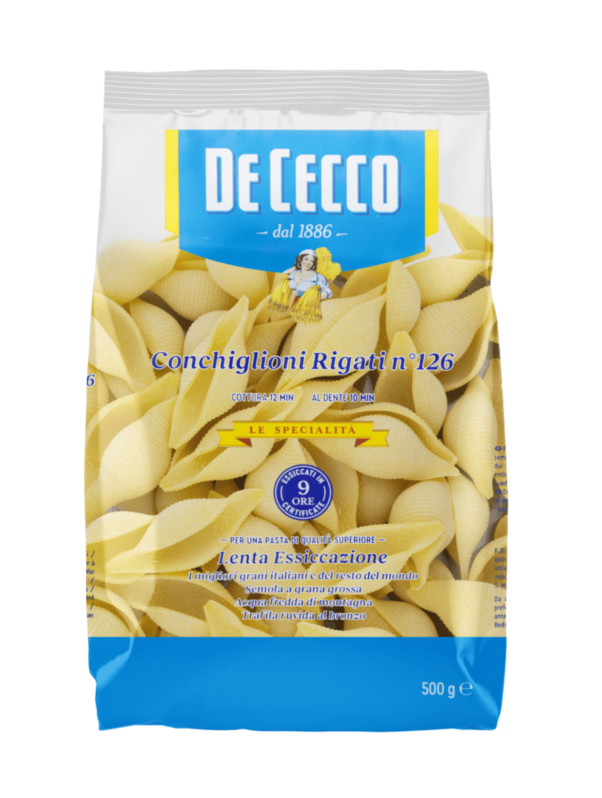 imagem de Macarrão de Cecco Conchiglioni Rigati N 126 500g