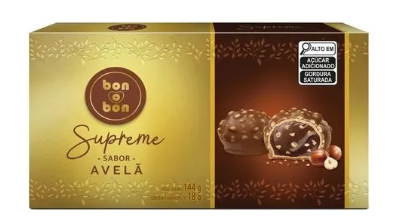 imagem de Bombom Bonobon Supreme Avelã 144g