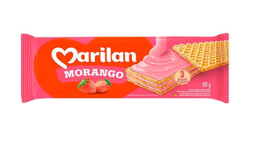imagem de Biscoito Marilan Wafer Morango 80g