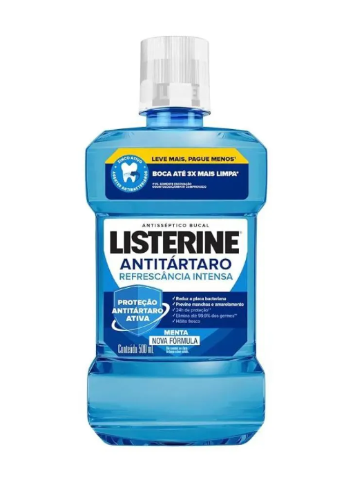 imagem de Enxaguante Bucal Listerine Antitártaro Menta 500ml