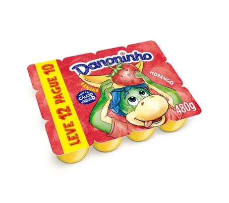 imagem de Iogurte Danone Danoninho Banana e Morango 480g