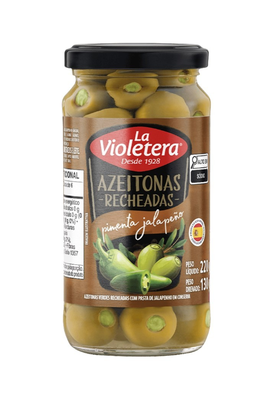imagem de Azeitona La Violeta Recheada c/ Pimenta Jalapeño 130g