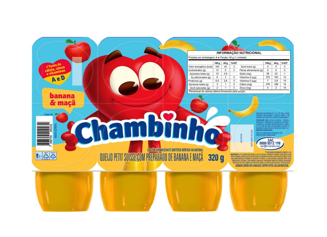 imagem de Iogurte Nestlé Chambinho Maçã e Banana 320g