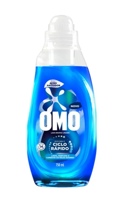 imagem de Lava Roupas Omo Ação Antiodor 750ml