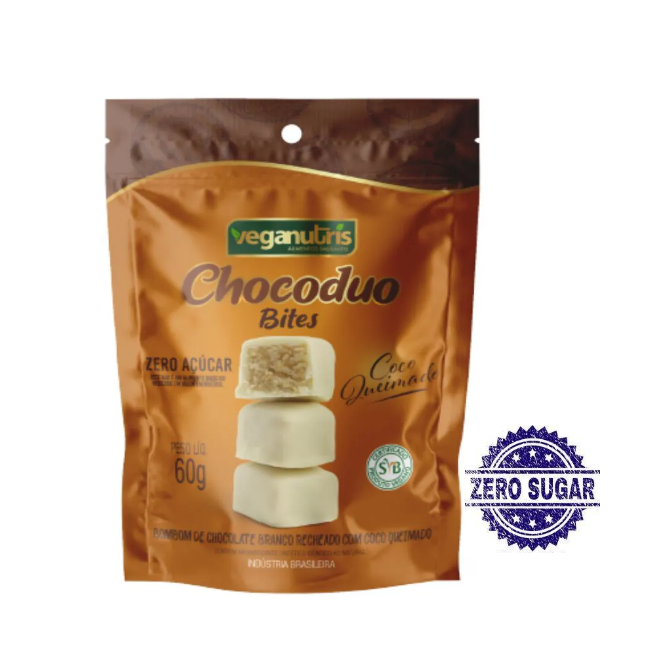 imagem de Chocolate Veganutris Chocoduo Bites 60g