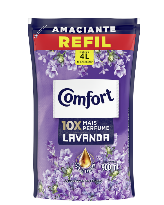imagem de Amaciante Concentrado Comfort Lavanda Sachê 900ml