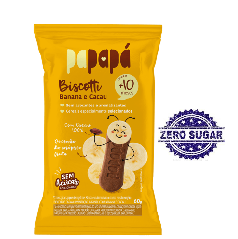 imagem de Biscoito Papapa Banana Cacau 60g