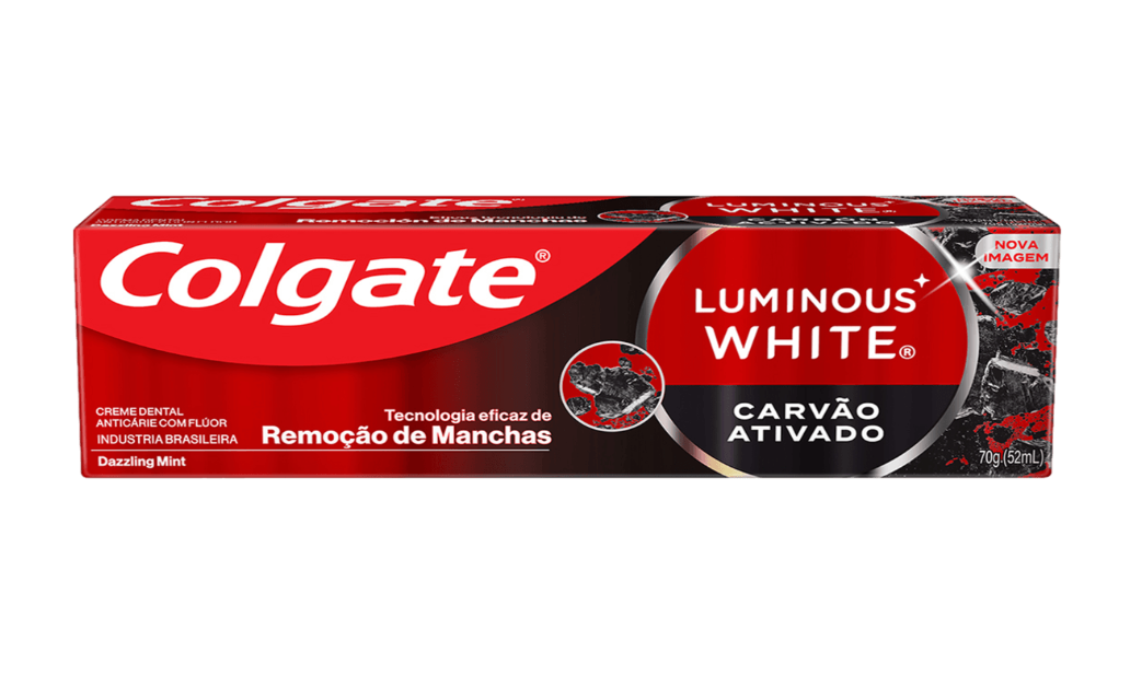 imagem de Creme Dental Colgate Luminous White Carvão Ativado 70g