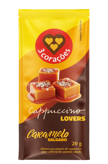 imagem de Cappuccino 3 Corações Caramelo 20g