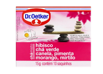 imagem de Chá Dr Oetker Hibisco, Canela, Pimenta Morango, Mirtilo 15g
