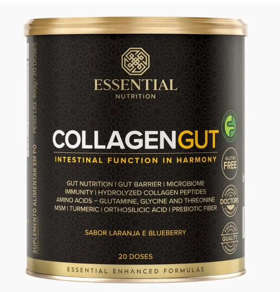 imagem de Suplemento Essential Collagen Gut Laranja e Blueberry 400g