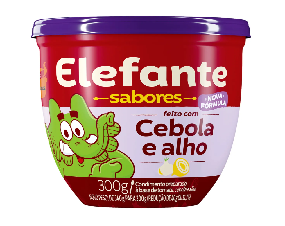 imagem de Extrato de Tomate Elefante Cebola e Alho Pote 300g