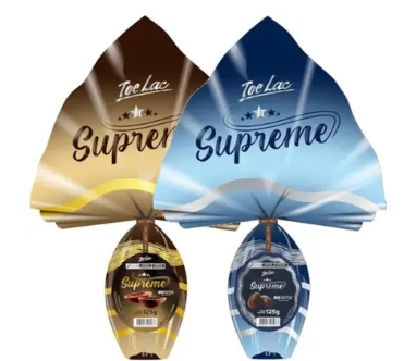 imagem de Ovo Páscoa Toc Lac Chocolate ao Leite 125g - Cor da Embalagem Sortida