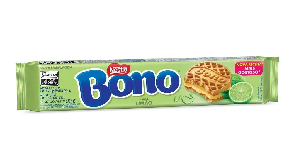 imagem de Biscoito Nestlé Bono Recheado Limão 90g