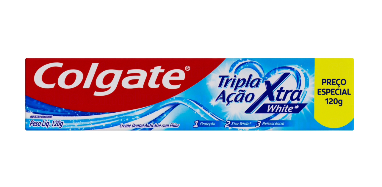 imagem de Creme Dental Colgate Tripla Ação Xtra White 120g