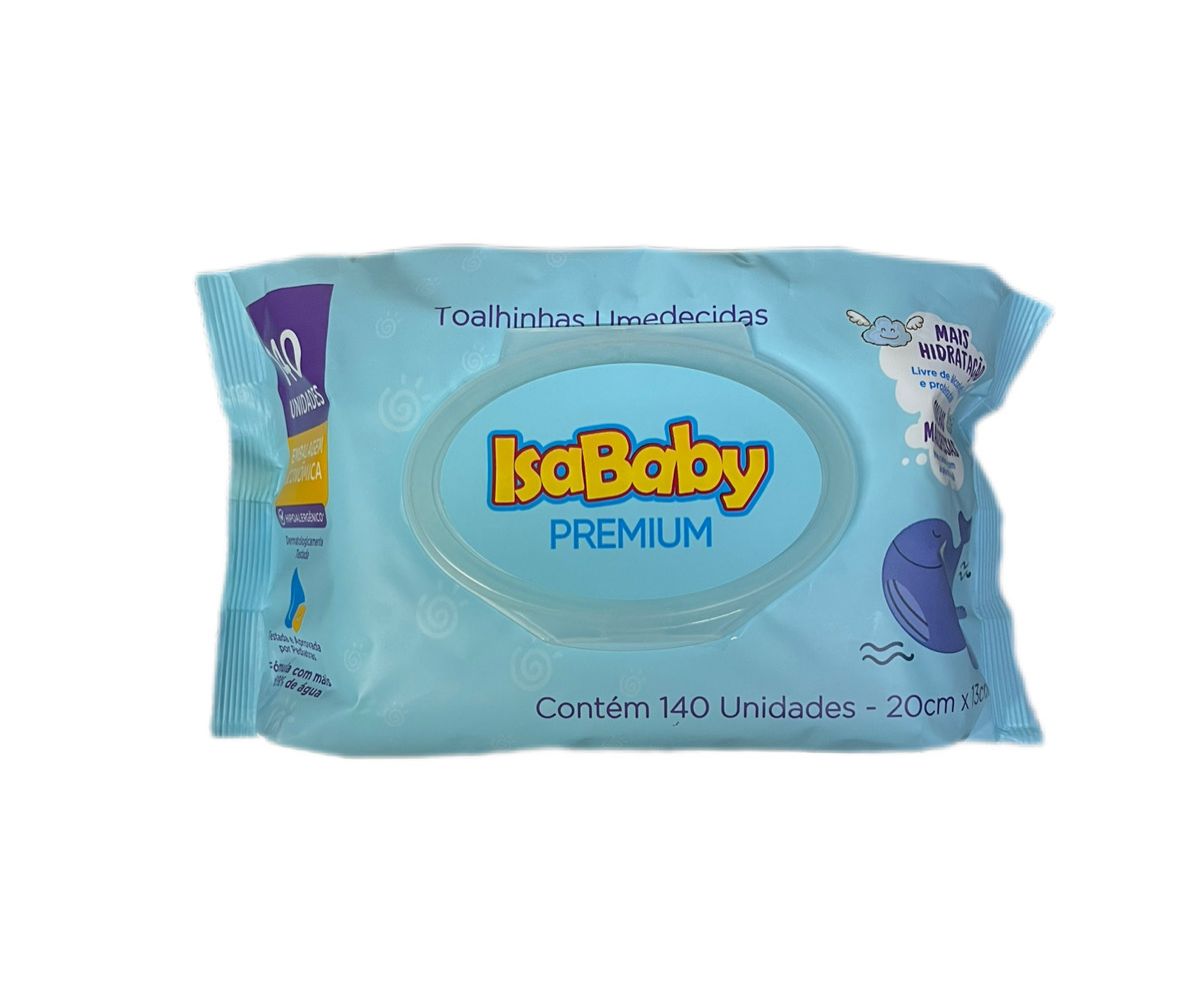 imagem de Toalha Umedecida Isababy Premium c/140un
