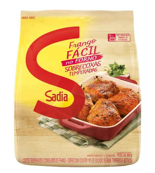 imagem de Sobrecoxa Frango Sadia Temperada 800g