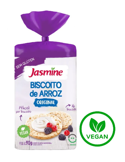 imagem de Biscoito Jasmine Arroz Original Sem Glúten 90g