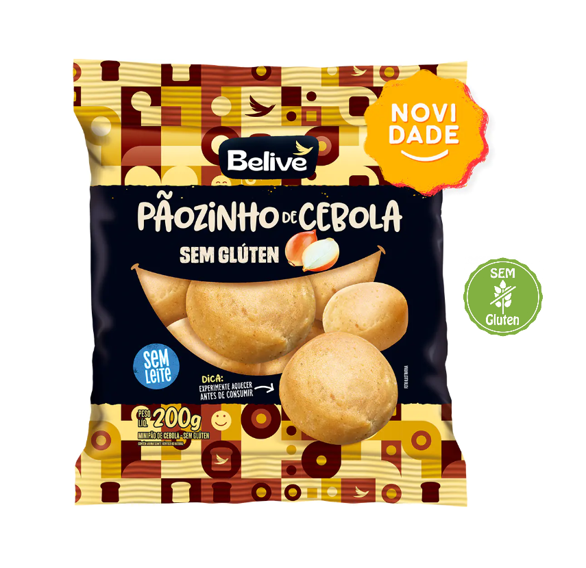 imagem de Pão Belive Cebola Sem Glúten Sem Leite 200g