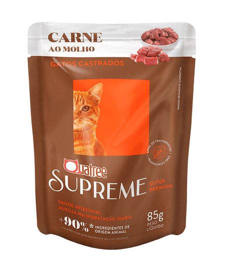 imagem de Ração Quatree Supreme Gato Adulto Carne 85g