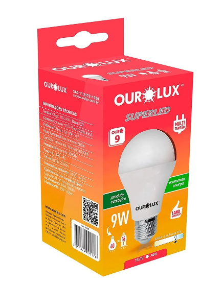 imagem de Lâmpada Ourolux Super Led 9w Bivolt