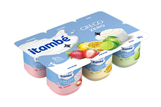 imagem de Iogurte Itambé Grego Zero Morango, Maracujá e Limão 510g
