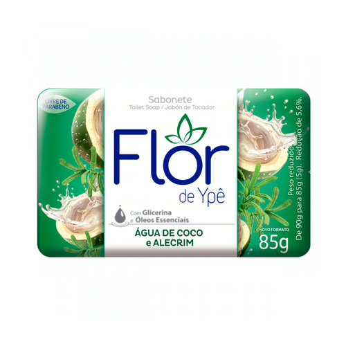 imagem de Sabonete Flor Ypê Água de Coco e Alecrim 85g