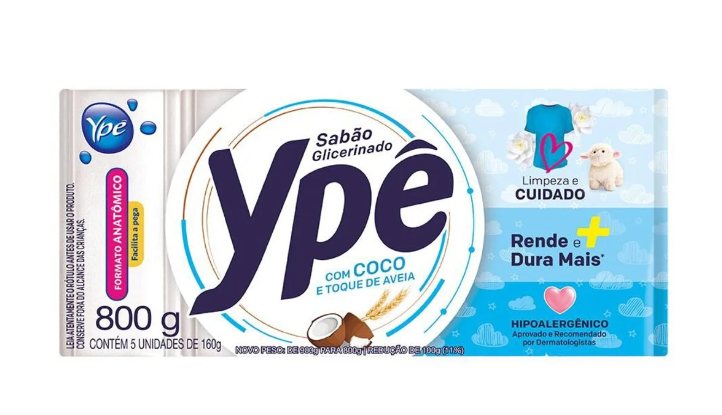 imagem de Sabão Barra Ypê Coco Aveia 800g