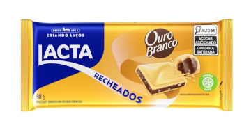 imagem de Chocolate Lacta Ouro Branco Recheado 98g