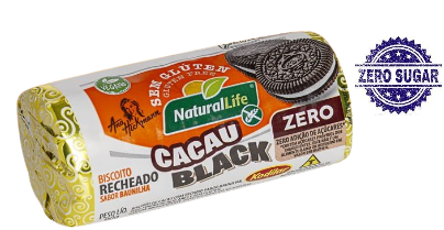 imagem de Biscoito Nat Life Cacau Black Baunilha Zero 90g