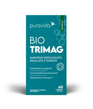 imagem de Magnésio Puravida Bio Trimag c/ 60 Cápsulas