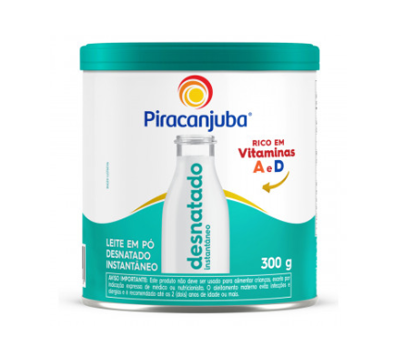 imagem de Leite em Pó Piracanjuba Instantâneo Desnatado 300g