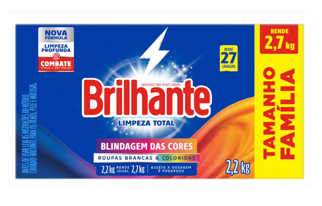 imagem de Sabão em Pó Brilhante Limpeza Total 2.2Kg Caixa