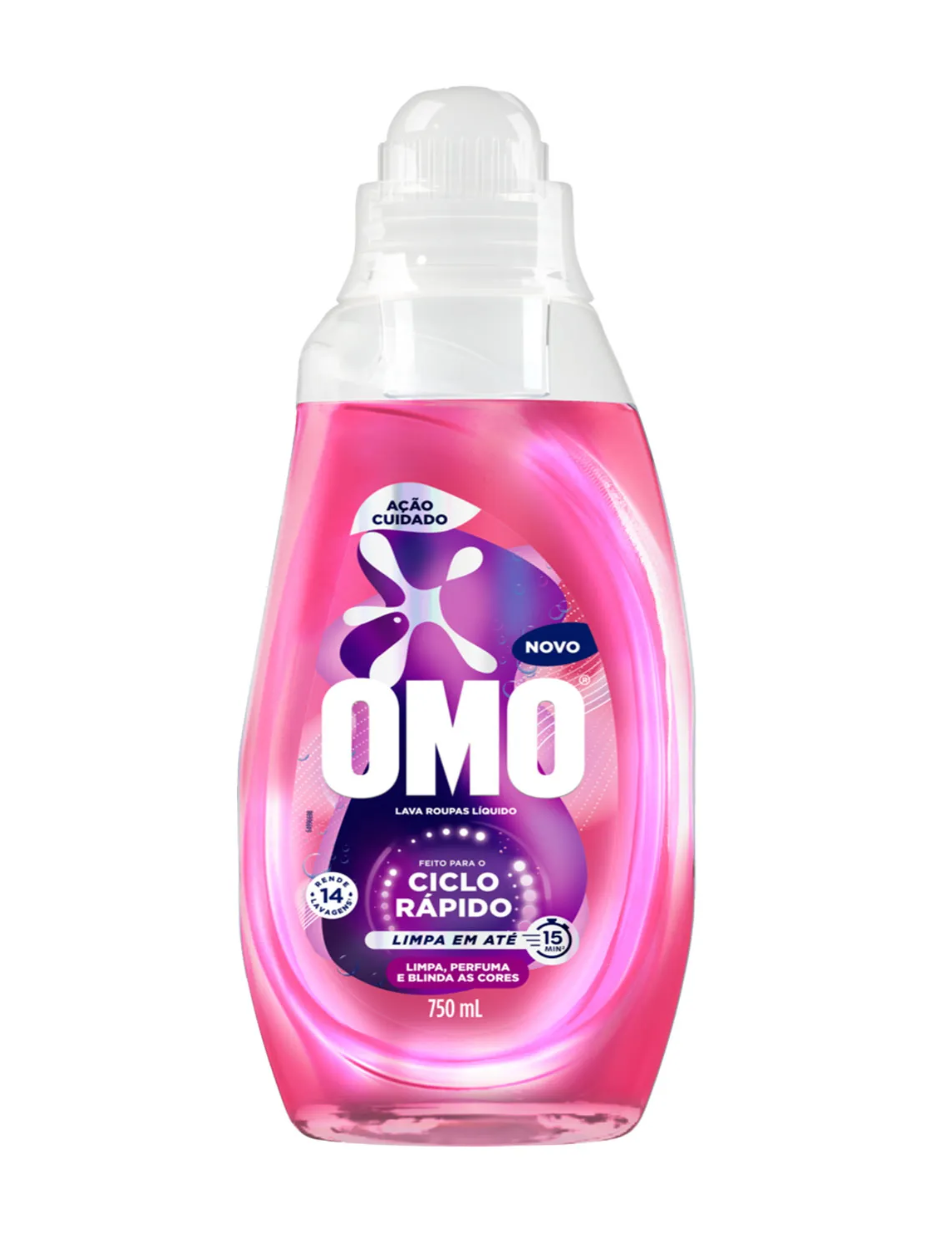 imagem de Lava Roupas Omo Ação Cuidado 750ml