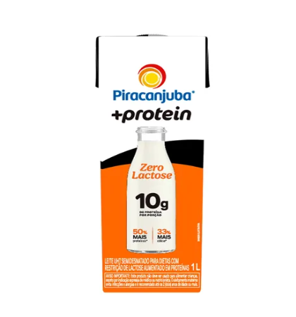 imagem de Leite Longa Vida Piracanjuba Semidesnatado Protein Zero Lactose 1L