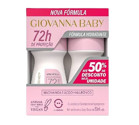 imagem de Kit Desodorante Roll On Giovanna Baby Classic c/ 2un de 50ml