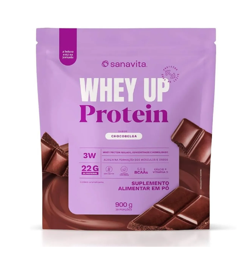 imagem de Suplemento Sanavita Chocobelga Whey Up 900g